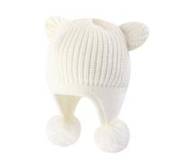 YAMEE Wintermütze Warme Baby mit Earflap Winddicht,Beanie für Kinder Licht mit Weich Polar Fleece Lining,Strickmütze für Mädchen Jungen mit Bärenohren,Beanie Mütze Unisex Baby für Outdoor-Aktivitäten