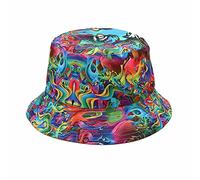 YAMEIZE Modischer Sommer-Bucket-Hut für Damen - Modischer doppelseitiger Bucket-Hut für Herren und Teenager…