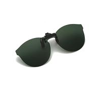 YAMEIZE Polarisierte Clip Sonnenbrille UV400-Schutz Randlose Gläser für Damen Herren Clip on Brille Fahren im Freien (Dunkelgr)