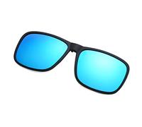 YAMEIZE Polarisierte Rechteckige Clip-On Sonnenbrille für - Damen Herren Trendy Flip-Up UV 400 Schutz Clip-On Anti-Glare-Brille Angeln Fahren Outdoor