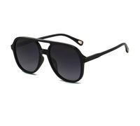 YAMEIZE Retro Polarisierte 70s Rechteck Sonnenbrille für Damen Herren Pilot Quadrat UV400 Schutz Oversized Double Bridge Brille Fahren Outdoor