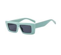 YAMEIZE Vintage Flat Top Rechteck Sonnenbrille - mit klassischen Retro 90er für Damen Herren UV400 Schutz Brille Fahren im Freien