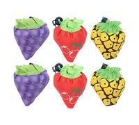 YANJIY 6 Stück Obstform Niedliche Tragetasche, Faltbare Kirsche Traube Ananas Einkaufstasche, Wiederverwendbare Aufbewahrungstasche, Einkaufstasche, Leichte Taschen Zum Aufbewahren, Einkaufen, Reisen