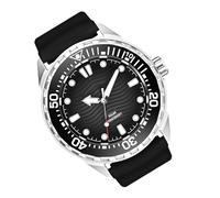 Yanmis Quarz-Taucheruhr, Solarbetrieben, Nachtleuchtend, 300 M, Regensicheres Silikonarmband für Männer und Frauen, Outdoor-Solar-Leuchtuhr, Edelstahl, Silikon, 26 X 5 X 1,3 Cm/10,24 1,97