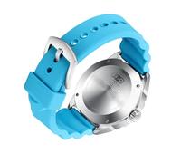 Yanmis Quarz-Taucheruhr, Solarbetrieben, Nachtleuchtend, 300 M, Regensicheres Silikonarmband für Männer und Frauen, Outdoor-Solar-Leuchtuhr, Edelstahl, Silikon, 26 X 5 X 1,3 Cm/10,24 1,97