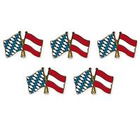 Yantec Freundschaftspin 5er Pack Bayern Österreich Pin Anstecknadel Doppelflaggenpin