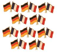 Yantec Pins 10er Pack Deutschland Frankreich Freundschaftspin Flagge