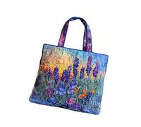 yanwuwa Canvas-Tragetasche für Damen, gesteppte Schultertaschen | Gemusterte Umhängetaschen, Strandtaschen, leichte Handtasche, einzigartige Hobos-Tasche für Shopping, Reisen, Alltag