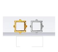 YanYue K9 Leere Krallenfassungen für ausgefallene Steine, goldene runde Strasssteine, Kralle, Silber, Gold, fest gesetzte Strasssteine, Kralle, quadratisch, 8 x 8 mm, Silber, 20 Stück