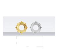 YanYue K9 Leere Krallenfassungen für ausgefallene Steine, goldene runde Strasssteine, Kralle, Silber, Gold, fest gesetzte Strasssteine, Krallenkissen, 6 x 6 mm, Gold, 20 Stück