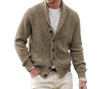 YAODAMAI Herbst/Winter Neue Herren Strickjacke Mantel Einfache und Dicke Strickjacke Herrenmantel