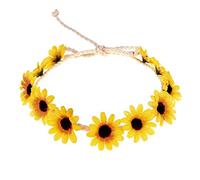 Yaootely Blumen Sonnenblume Krone Haar Schmuck Braut Urlaub Haar mit Sonnenblume Haar Schmuck