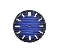yaoqijie NH35 Uhr Zifferblatt 29,8mm Grün Leuchtende Zifferblatt Zubehör Teile for Herren Uhr Fall for NH34 nh35 Bewegung Modifiziert Lasting(Black Blue dial)