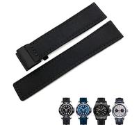 yaponuk 22mm Canvas Nylon Uhrenarmband Für Breitling CHRONOMAT NAVITIMER SUPEROCEAN Herrenarmband Ersatzzubehör(Black black,22mm)