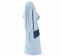 Yaqeen Abaya + Khimar Diamant-Diamant-Dreieck-Schliff-Set, langer Hijab-Muslim-Schal, Jilbab-Muslimisches Maxikleid Gebetskleid, mintgrün