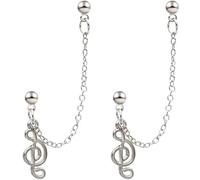 Yardenfun 1 Paar Damen Kettenohrringe Musiknoten Vintage Metall Ohrstecker Mädchen Modisch Leicht