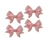 Yardenfun 2 Paar Rhinestone Schleifen Schuhclips Abnehmbare Bowknot Schuhverzierungen Strass Schmuck für Damen High Heels Flats Sandalen Party Zubehör