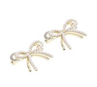 Yardenfun 2 Stück Elegante Broschen Damen Perlen Schleifen Vintage stil Anstecknadeln für Kleider Pullover Hochzeiten Partys Vielseitig Tragbar und Sicher Befestigt