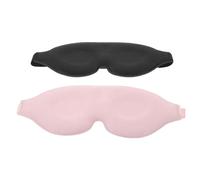 Yardenfun 2 Stück Verstellbare Schlafmaske 3d Ergonomisch Konturiert Lichtundurchlässig Druckfrei für Damen und Herren Schlafhilfe