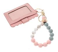 Yardenfun Schlüsselanhänger Armband Kartenetui Aus Leder Perlen Design Schmutzabweisend Handgefertigt Multifunktional Für Karten Schlüssel Und Kleingeld Damenzubehör Für Alltag Und Geschenk