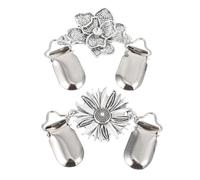 Yardenfun Vintage Schalschnalle 2 Stück Dekorativer Strickjacken Clip aus Metall Modischer Schalclip für Damen Vielseitiger Pullover und Kleidungsclip zum Fixieren und Verzieren