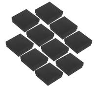 Yardwe 10 Stück Schmuckbox mit Weicher Schaumstoffpolsterung Rechteckige Geschenkbox 8x8x3cm Schwarzer Papierkarton Multifunktionale Aufbewahrung für Halsketten Ringe und Ohrringe