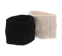 Yardwe 2 Stück Damen Strickstirnband mit Ohrenwärmer Warme Rippenmuster Stirnbänder Rutschfestes Outdoor Winter Stirnband für Sport und Kaltes Wetter