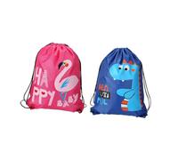 Yardwe 2 Stück Kinder Kordelzugbeutel Strandtasche aus Strapazierfähigem Wasserdichtem Material mit Schultergurten Atmungsaktive Schwimmtasche für Sport Reisen Yoga und Freizeit