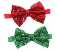 Yardwe 2stücke Stirnband aus Hochwertigem Material Bezauberndes Haarband für Neugeborene und Junge Mädchen Festliches Stirnband mit Schleife für Kleine Mädchen für Weihnachts-feiern