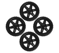 Yardwe 4 Stück Einkaufswagenräder aus Kunststoff und Pu Ersatzräder für Faltbare Einkaufswagen mit Kletterfunktion Einfache Installation Geeignet für Wäschewagen und Trolley