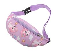 Yardwe Bauchtasche Verstellbar für Jungen Mädchen Niedliche Leichte Hüfttasche mit Buntem Print Kompakte Praktische Tasche für Kleinkinder Outdoor Reisen Alltag