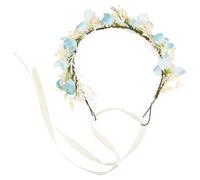 Yardwe Blumenstirnband mit Verstellbarem Band Blumenkranz für Damen Haarschmuck für Hochzeit und Festivals Blumenhaarband für Mädchen und Frauen