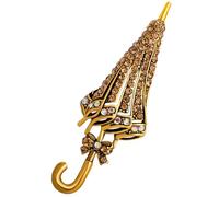 Yardwe Brosche Regenschirm design mit Strass Damen Herren Anstecknadel für Kleidung Vielseitiger Modeschmuck zur Dekoration von Jacken Taschen Schals und Hemden