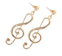 Yardwe Musiknoten Ohrringe Damen Ohrhänger Retro Ohrschmuck Vintage Baumelnde Ohrstecker Extravagantes Design für Auftritte und Besondere Anlässe