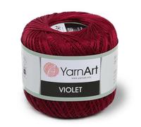 Yarn Art, 1 Knäuel, YarnArt Violett, 100 merzerisierte Baumwollgarne, Häkelspitze, Handstrickgarn, Stickerei, Kunst, Handwerk, Kirschrot 112