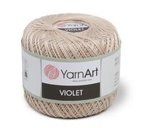 Yarn Art, 1 Knäuel, YarnArt Violett, 100 merzerisierte Baumwollgarne, Häkelspitze, Handstrickgarn, Stickerei, Kunst, Handwerk, Beige 4660