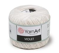 Yarn Art, 1 Knäuel, YarnArt Violett, 100 merzerisierte Baumwollgarne, Häkelspitze, Handstrickgarn, Stickerei, Kunst, Handwerk, Beige 6194