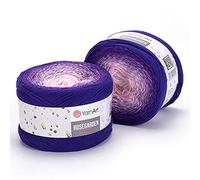 Yarn Art Flowers Rosegarden 100 % Baumwolle, 250 g, 250 g, 1094 Yards, mehrfarbiges Baumwollgarn, Regenbogen-Häkelgarn für Frühling und Sommer (321)