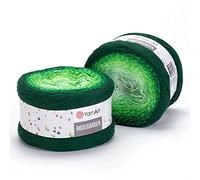 Yarn Art Flowers Rosegarden 319 100 % Baumwolle, 250 g, 1094 m, mehrfarbiges Baumwollgarn, Regenbogen-Häkelgarn