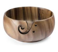 Yarn Bowl - Wooden Yarn Bowls for Crocheting with Holes, Preventing Slipping And Tangles, Handmade Craft Knitting Bowl Mothers Day Gift for Knitting Z