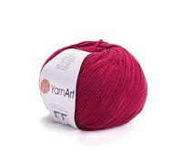 YarnArt 4 Knäuel Baumwollmischgarn, 55 % Baumwolle, 45 % Acryl, Häkelgarn, Handstricken, Kunst, Lot von 4 Knäueln, 200 g