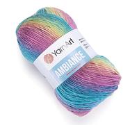 YarnArt Ambiance 5 x 100 Gr Knitting Wool 500g 20% Wool - 80% Acryl - Color:Multicolored 162