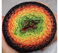 YarnArt Blumen Moonlight Glitter Baumwollgarn, Gewicht 260 g, Länge 900 m, Sport-Garn, Regenbogen-Häkeln, metallisches Lurex-Handstrick, glänzend, mehrfarbige Baumwolle, Regenbogen-Häkeln (3267)