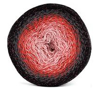 YarnArt Blumen Moonlight Glitter Baumwollgarn, weich, Regenbogen-Häkeln, metallischer Lurex, handgestrickt, glänzend, silberfarbener Kuchen, mehrfarbige Baumwolle, 1 Knäuel, Gewicht 260 g, Länge 1000