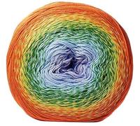 YarnArt Blumen Garn 55% Baumwolle 45% Acryl 250gr 1094yds Mehrfarbig Baumwollgarn Regenbogen Häkelgarn Frühling Sommer 2 Sportgarn (255)