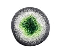 YarnArt Flowers 500 Gramm Bobbel Wolle Farbverlauf, 55% Baumwolle, Bobble Strickwolle Mehrfarbig (grau weiß grün 291)