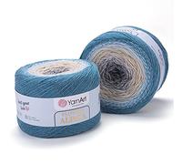 YarnArt Flowers Alpaka 2 x 250 Gr Rainbow Hook Winter Yarn 500 Gr 20% Alpaka - 80% Acrylic - Color:Multicolored 417