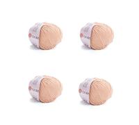 YarnArt Jeans, 4 Knäuel, 55% Baumwolle, 45% Acryl, Garnmischung, Häkelgarn, Handstricken, Kunst, Lot von 4 Knäueln, 200 g, 7 Stück