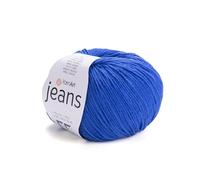 YarnArt Jeans-Baumwoll-Mischgarn für Amigurumi, Häkeln und Stricken, weiches türkisches Garn, 55 % Baumwolle, 45 % Polyacryl, perfekt für handgefertigte Projekte, Farbe (47)