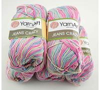 YarnArt Jeans Crazy 500g Farbverlaufswolle 55% Baumwolle 10x50g (7205)